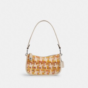 Coach Swinger Bag 20 In Tweed Plateadas Multicolor | COH865414