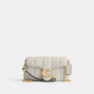 Coach Tabby Crossbody Wristlet With Pillow Quilting Blancas | COH865306