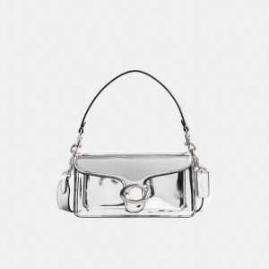 Coach Tabby Shoulder Bag 20 In Metallic Metal Plateadas Plateadas | COH865379