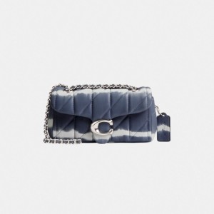 Coach Tabby Shoulder Bag 20 With Quilting And Tie Dye Plateadas Azul Marino Multicolor | COH865353