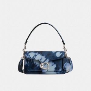 Coach Tabby Shoulder Bag 20 With Tie Dye Print Plateadas Azul Marino | COH865363