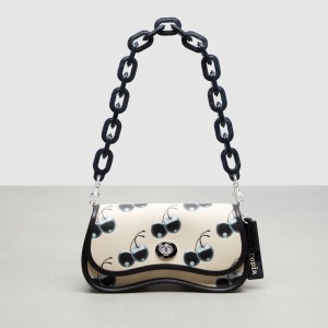 Coach Wavy Dinky Bag In Coachtopia Leather With Cherry Print Negras Multicolor | COH865382