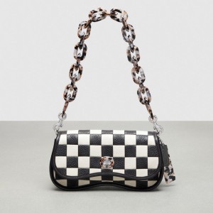 Coach Wavy Dinky Bag In Patchwork Checkerboard Upcrafted Leather Negras | COH865385